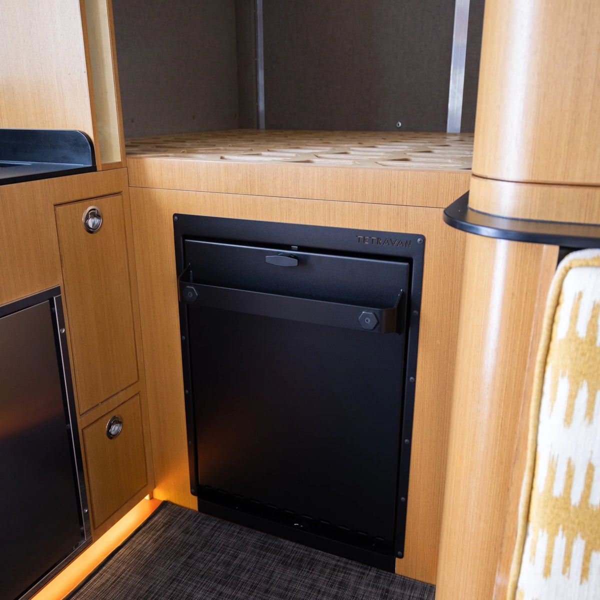 Tetravan original folding shower in van