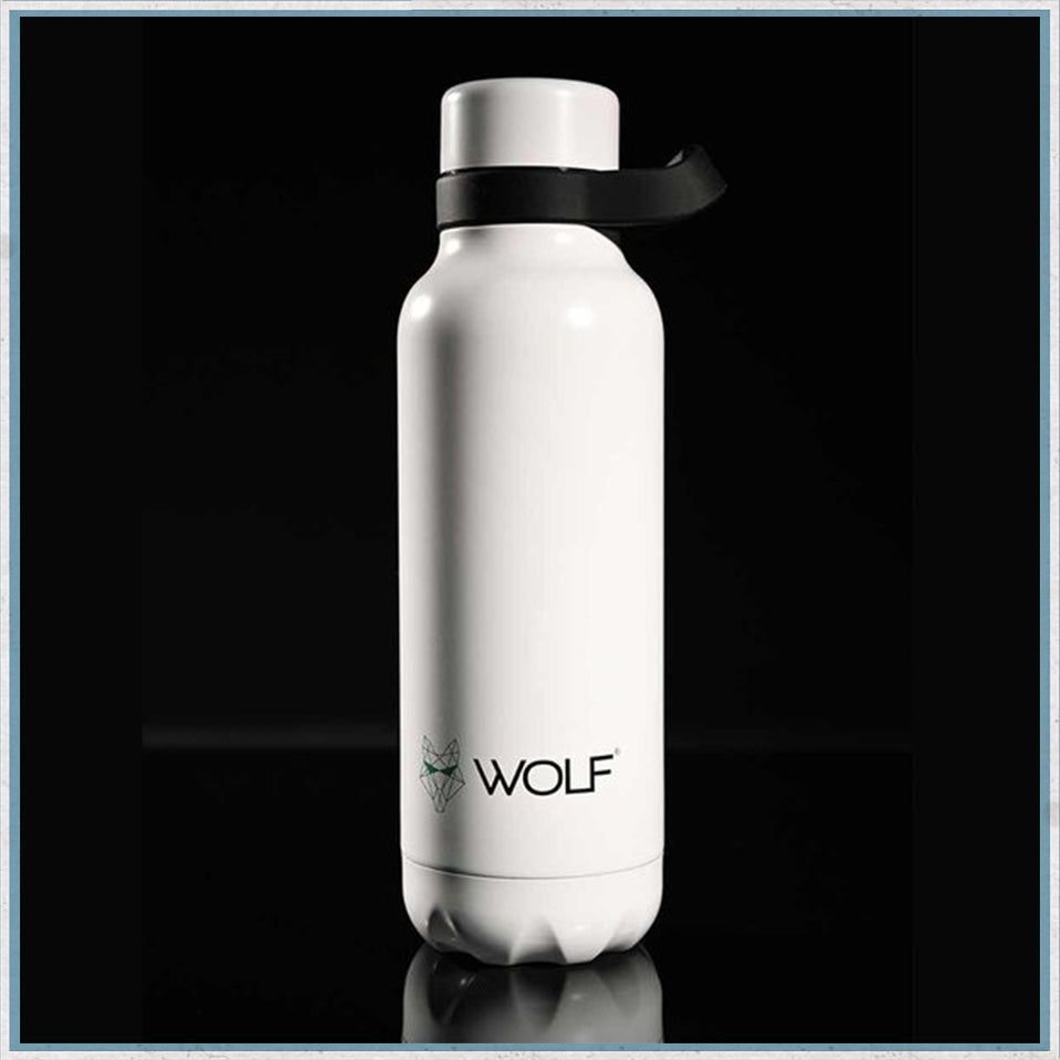 Wolf Outdoors Vacuum Hot & Cold Flask White 700ml-Camper Interiors