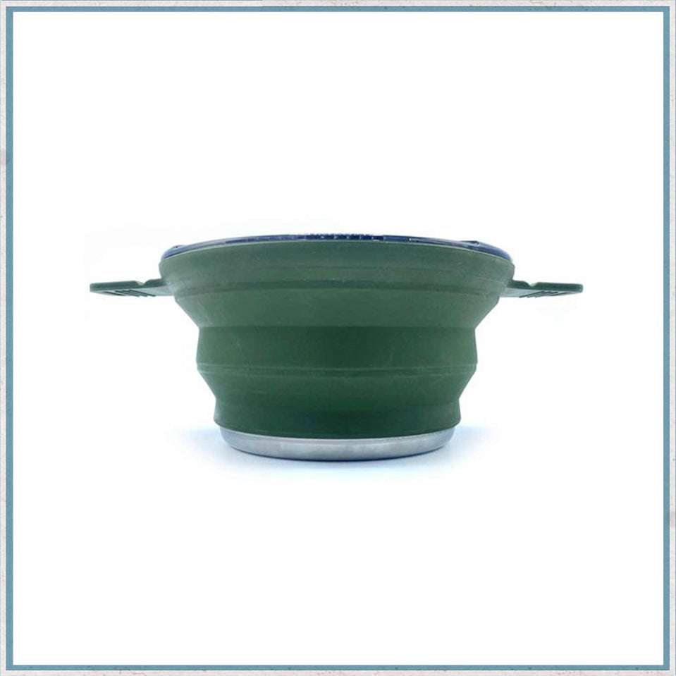 Wolf Outdoors EzyStow Collapsible Cooking Pot 2.5L Olive Green-Camper Interiors