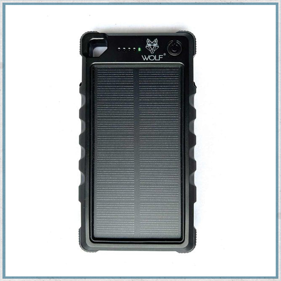 Wolf Outdoors SPB-10 Solar Power Bank Black Edition-Camper Interiors