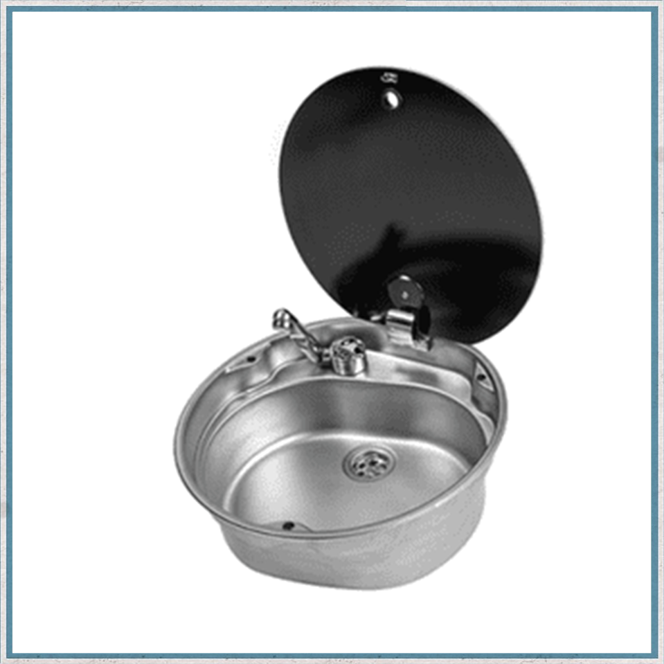 CAN LR1770 Round Sink With Glass Lid