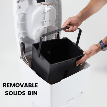 compocloset removable solids bin cuddy lite compost toilet