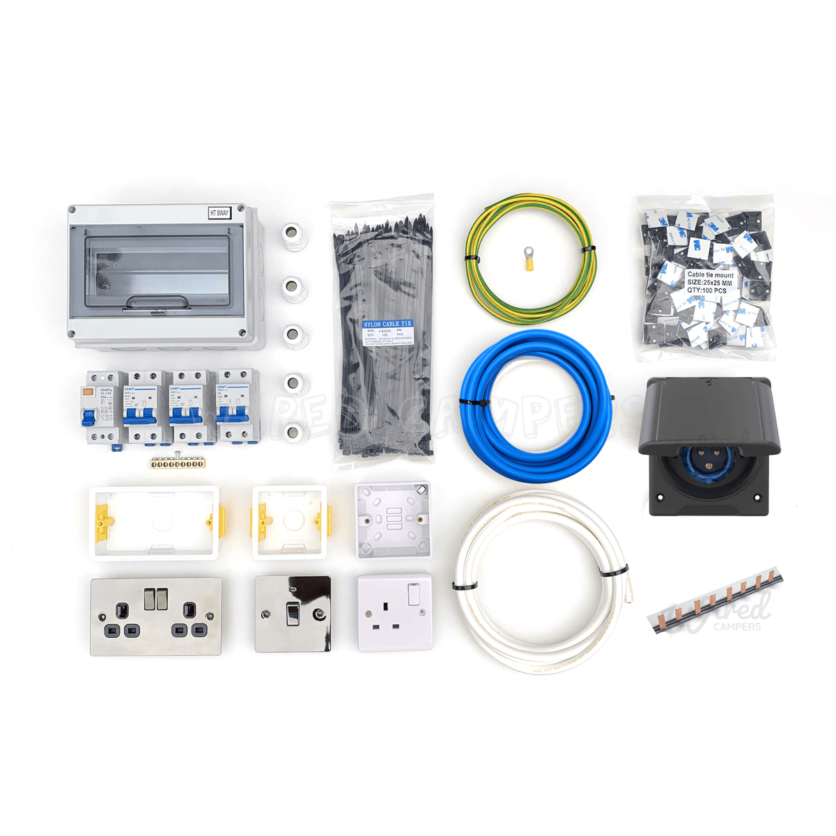 DIY Self Build 240V Double Pole Camper Van Mains Hook Up Kit