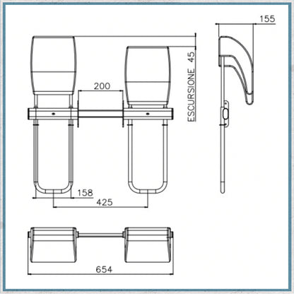 Headrests For Double Seat Frame for Sprinter Crafter Ducato & Boxer-Camper Interiors