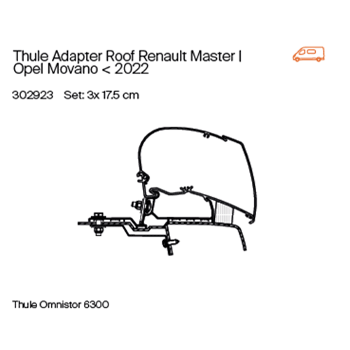 Thule ROOF ADAPTER MASTER 2010-24 & MOVANO 2010-21