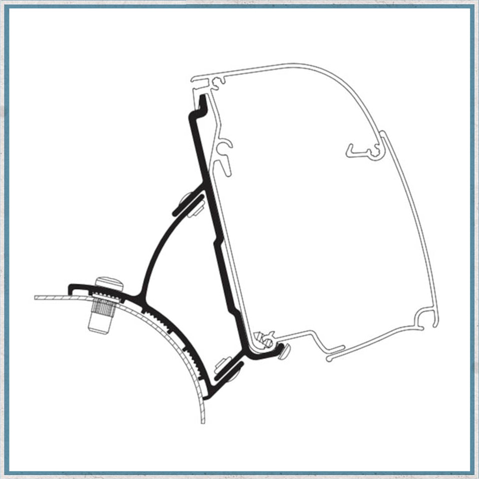 Thule Omnistore 4200 Awning Bracket Kit for VW T5-T6 RHD-Camper Interiors