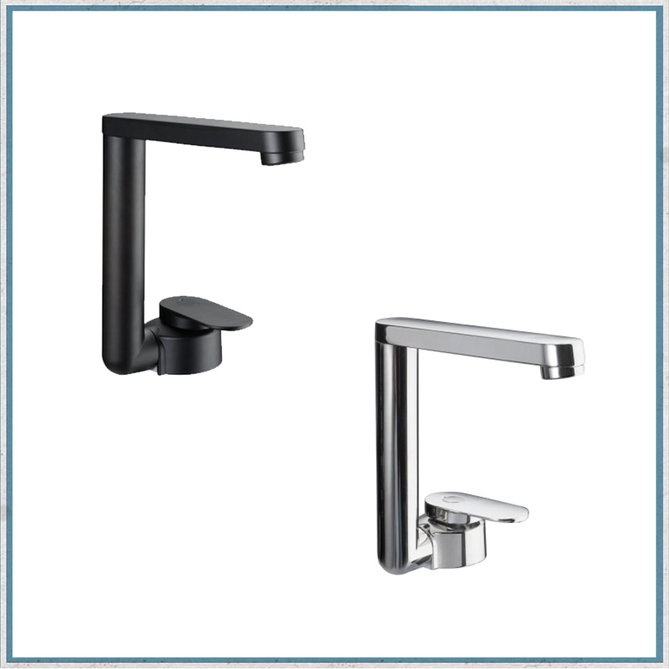 Reich Twister Mixer Tap - Matte Black / Chrome-Camper Interiors