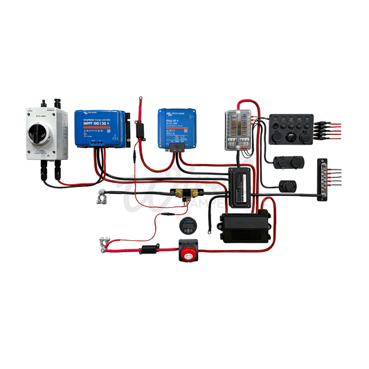 Victron Energy 50A DC/DC & 30A MPPT High Current 12V Off Grid Camper Van Kit