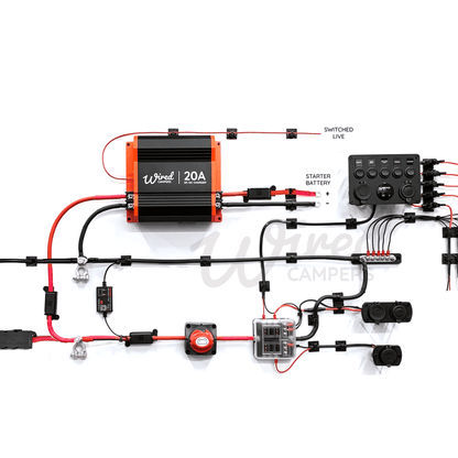 Wired Campers 12V DC Charging & Distribution 3000W Inverter Camper Van Kit