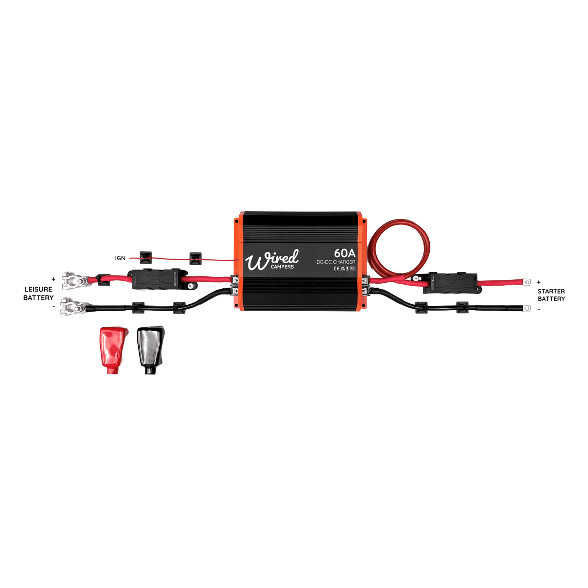Wired Campers 1M/3M/5M DC-DC 60A Battery To Battery Charging Kit