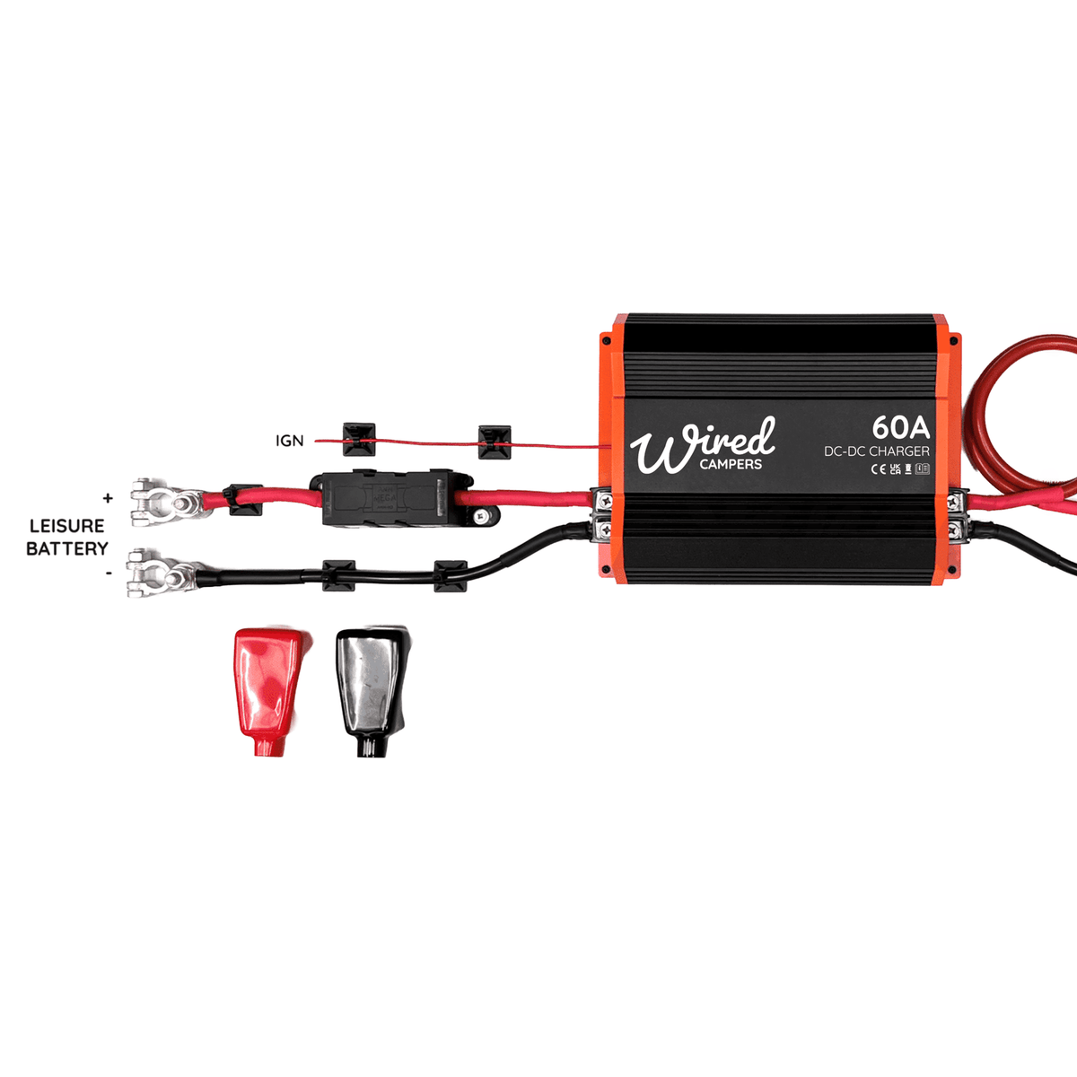 Wired Campers 1M/3M/5M DC-DC 60A Battery To Battery Charging Kit