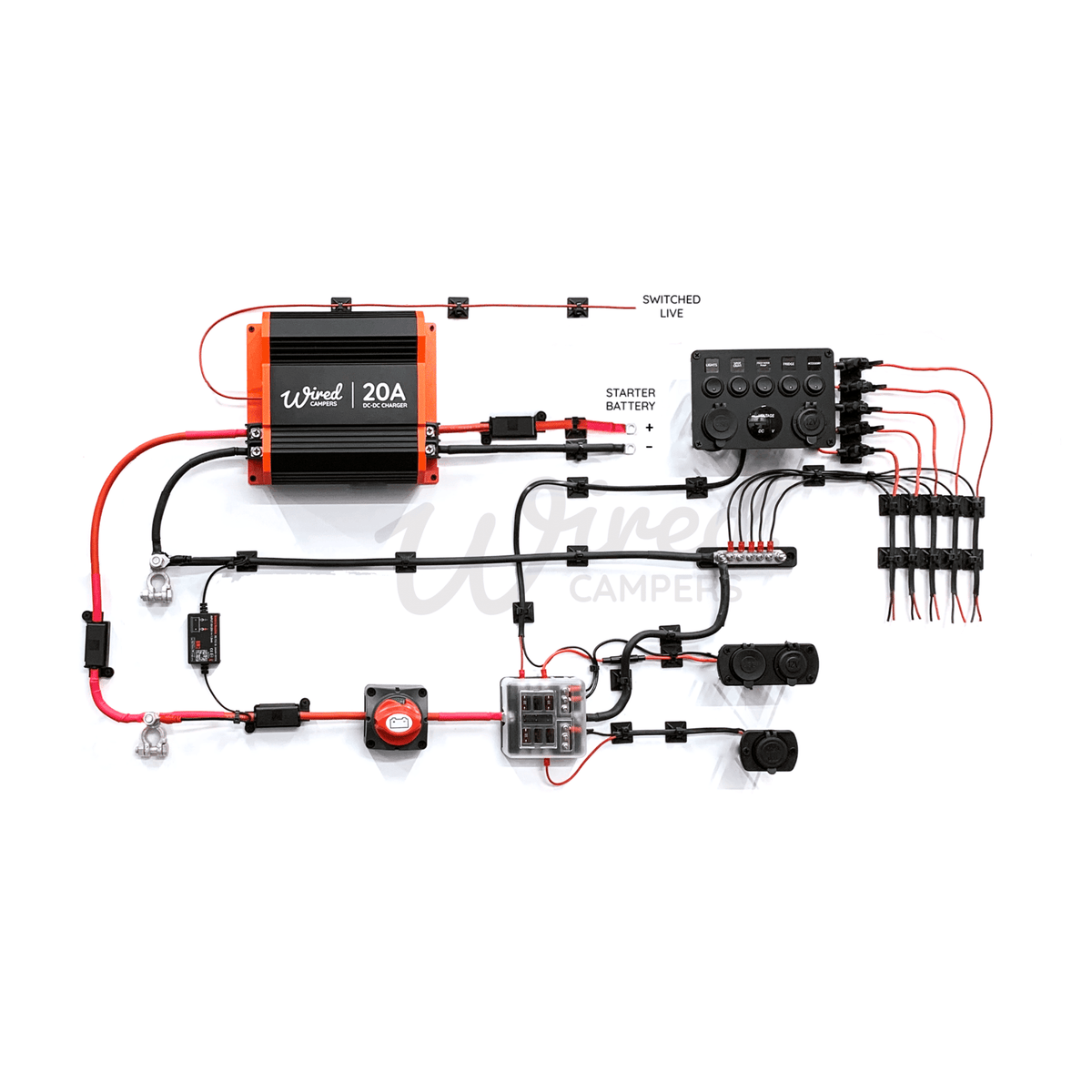 Wired Campers 20A DC-DC & 12V Accessory Complete Camper Van Kit