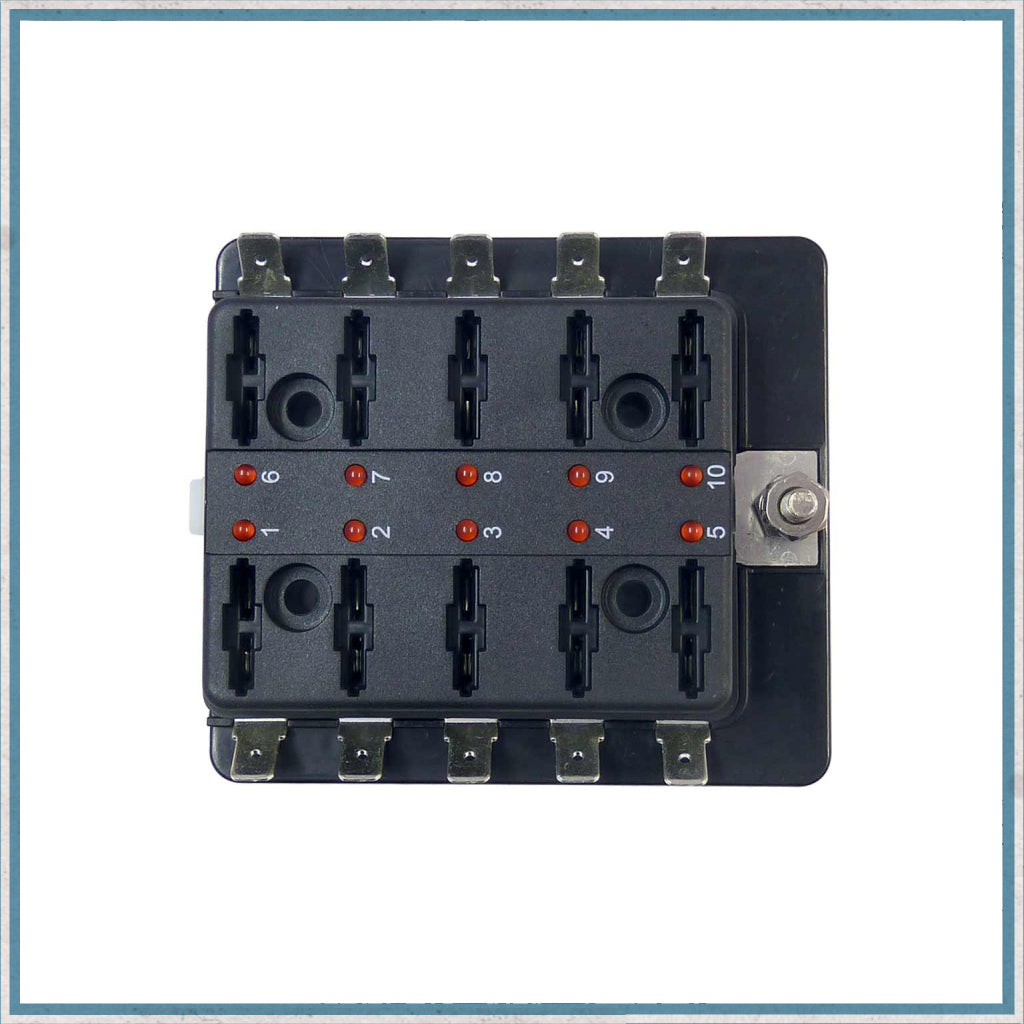 ATC Blade 10 Way Blade Fuse Box- Surface mount