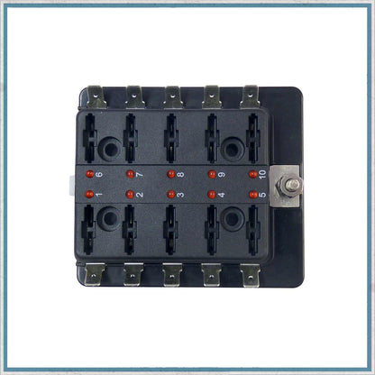 ATC Blade 10 Way Blade Fuse Box- Surface mount