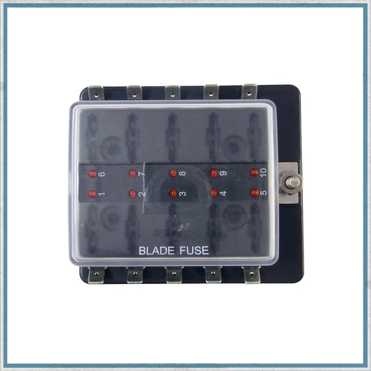 ATC Blade 10 Way Blade Fuse Box- Surface mount