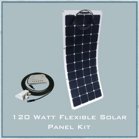 120W Flexible Solar Panel Camper Van, Caravan & Motorhome Kit