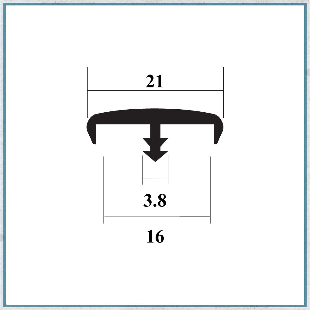 15mm Double Lipped Knock-on Edge Trim-Camper Interiors
