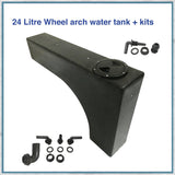 Campervan 24 Litre Wheel Arch Water Tank with plumbing and pump lid kit