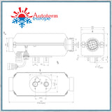 Autoterm Planar 2Kw heater dimensions