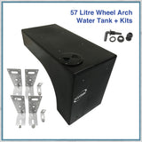 Campervan 57 Litre Wheel Arch Water Tank with fitting and pump connection kits