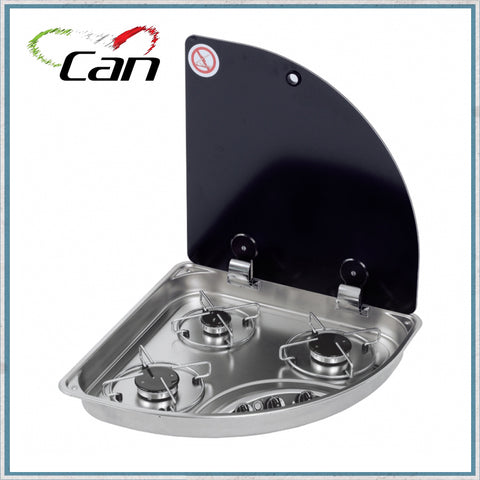 Can FC1343 Left hand triangular 3 burner hob