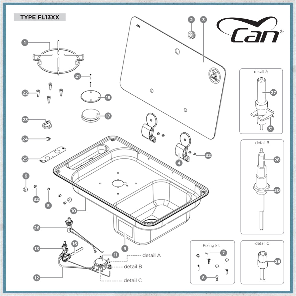 can fl1300 spare parts-CAN FL1300 Spare Parts-Camper Interiors
