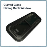 Curved glass sliding bunk window rear