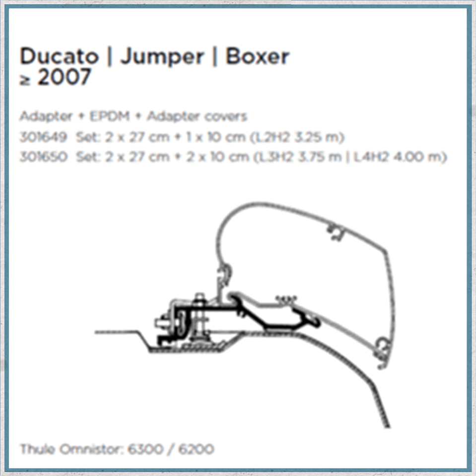 Thule Ducato Boxer >2007 Awning Bracket