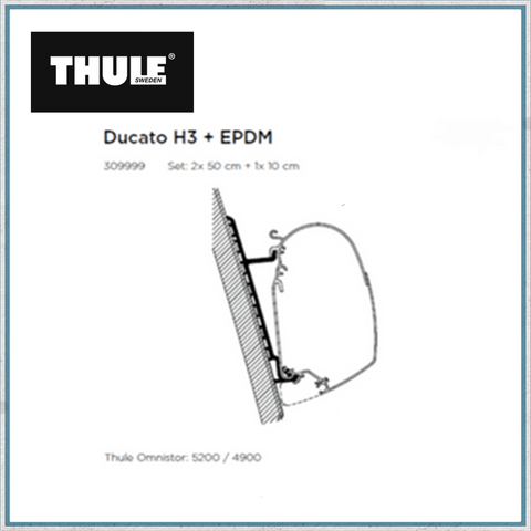 Thule Ducato H3 + EPDM Lift Roof Awning Bracket