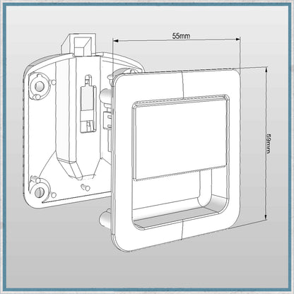 Evo Design - EvoMatic XL Flush Door/Drawer Catches-Camper Interiors