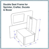 Double Seat Frame for Sprinter Crafter Ducato Boxer