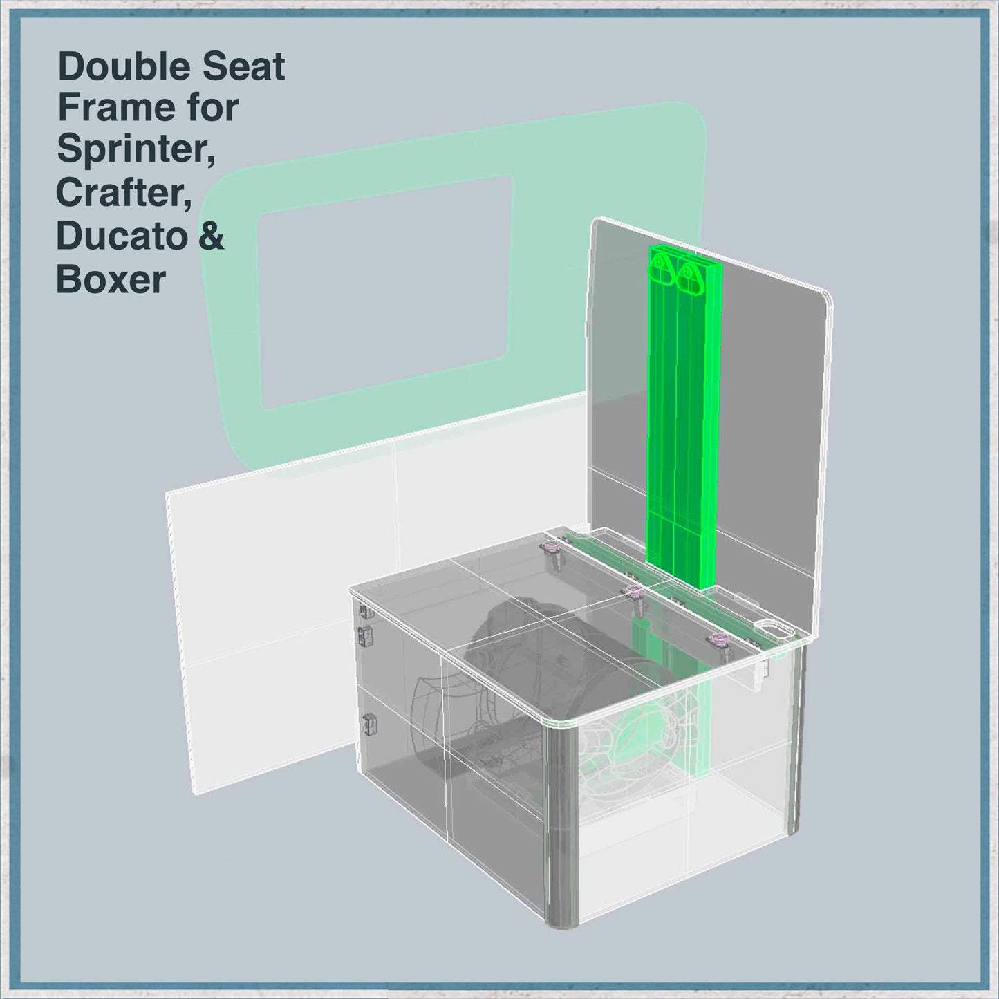 Double Seat Frame for Sprinter Crafter Ducato & Boxer-Camper Interiors