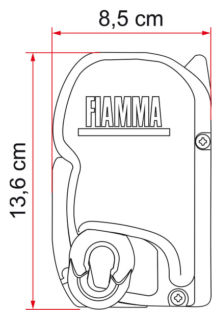 FIAMMA F45S Wall mounted Awning - Deep Black / Titanium / Polar White Case-Camper Interiors