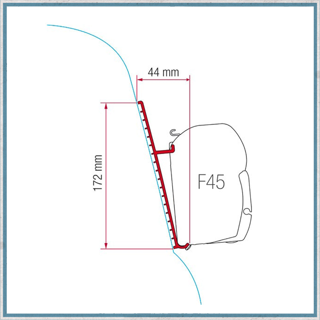 Fiamma F45S Fibreglass roof Bracket 98655-744-Camper Interiors