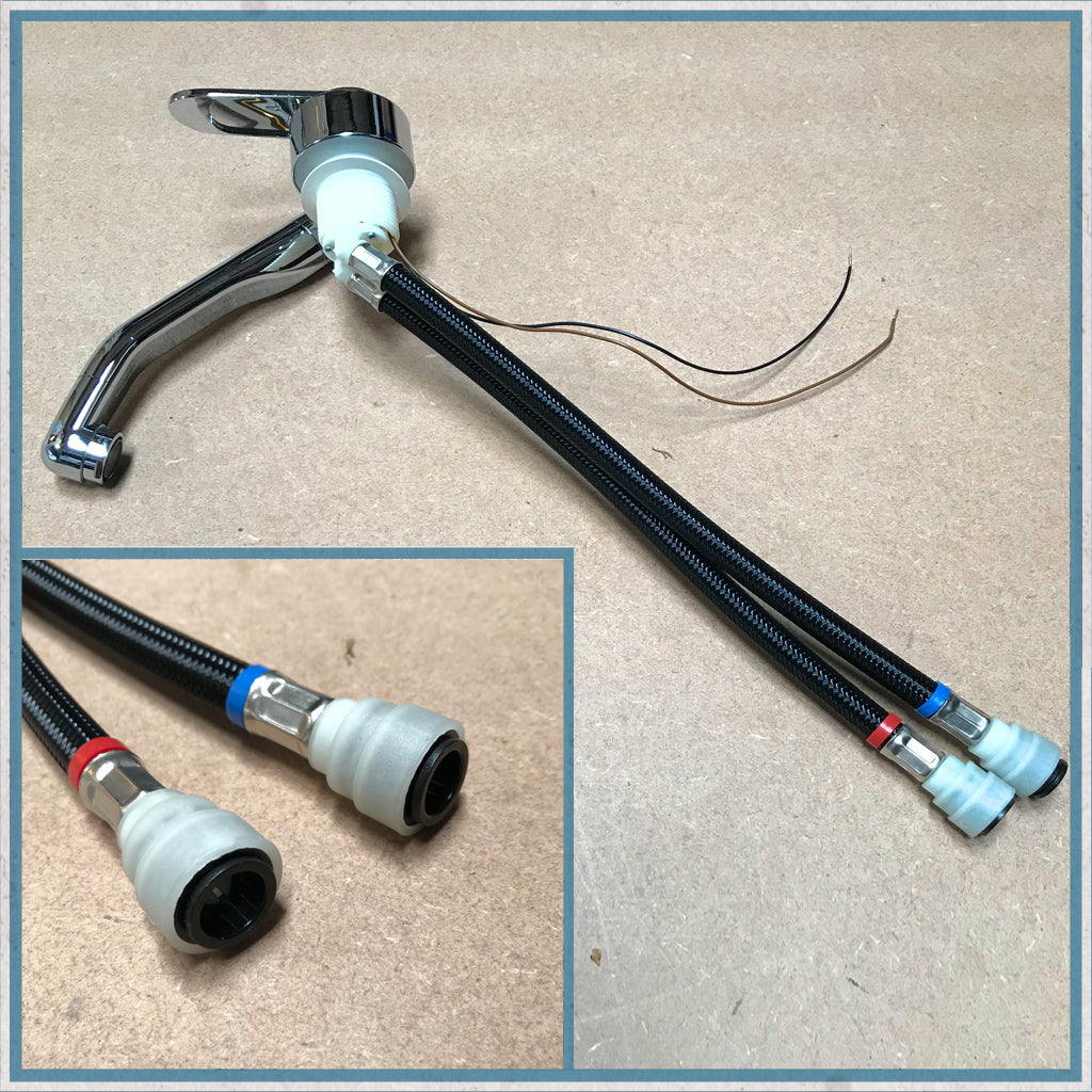 Comet Florenz Smev Camper Van Motorhome Mixer tap with John Guest Tails-Camper Interiors