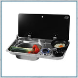 Can GR1765 two burner and sink combination unit with left hand sink