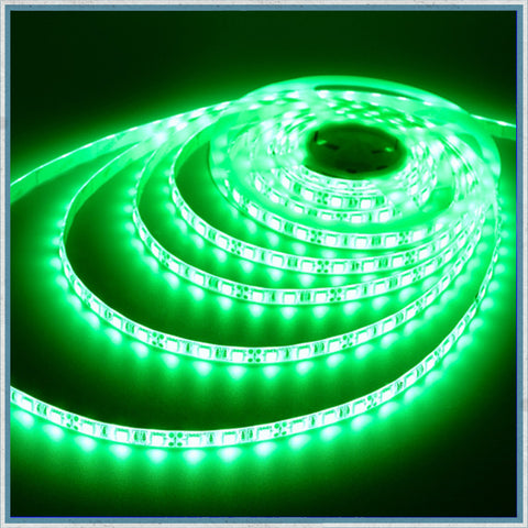 12V Green 5 Metre Waterproof LED Lighting Strip