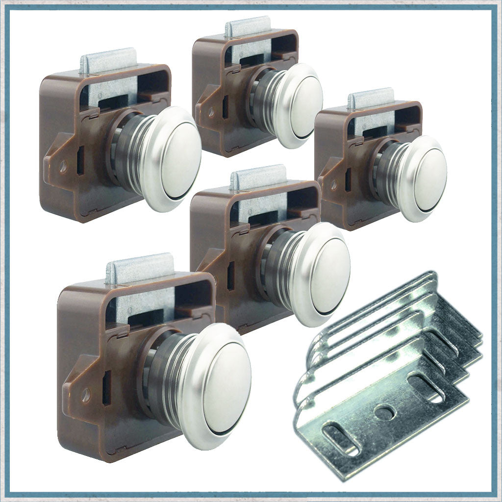 Campervan Push button latch - 22mm Diameter-Camper Interiors