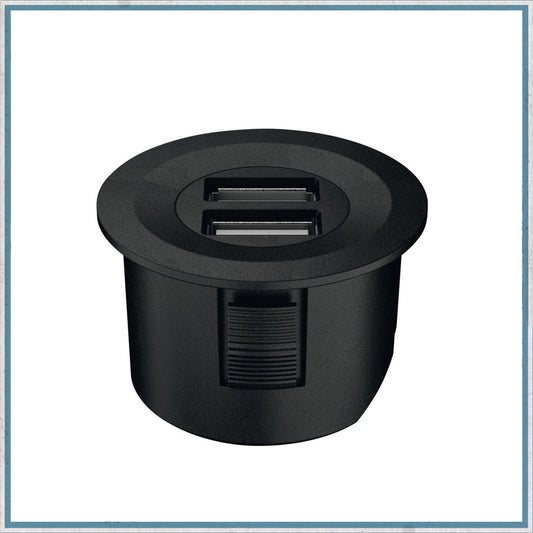 2A Hafele Loox Dual Port USB Charging Station 12V-Camper Interiors