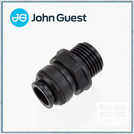 John Guest 1/2" Male Thread - 12mm Push Fit Connector-Camper Interiors