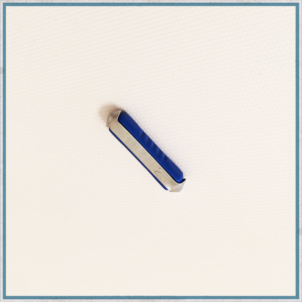 Ceramic fuse, 25 amp (blue) (pack of 5)