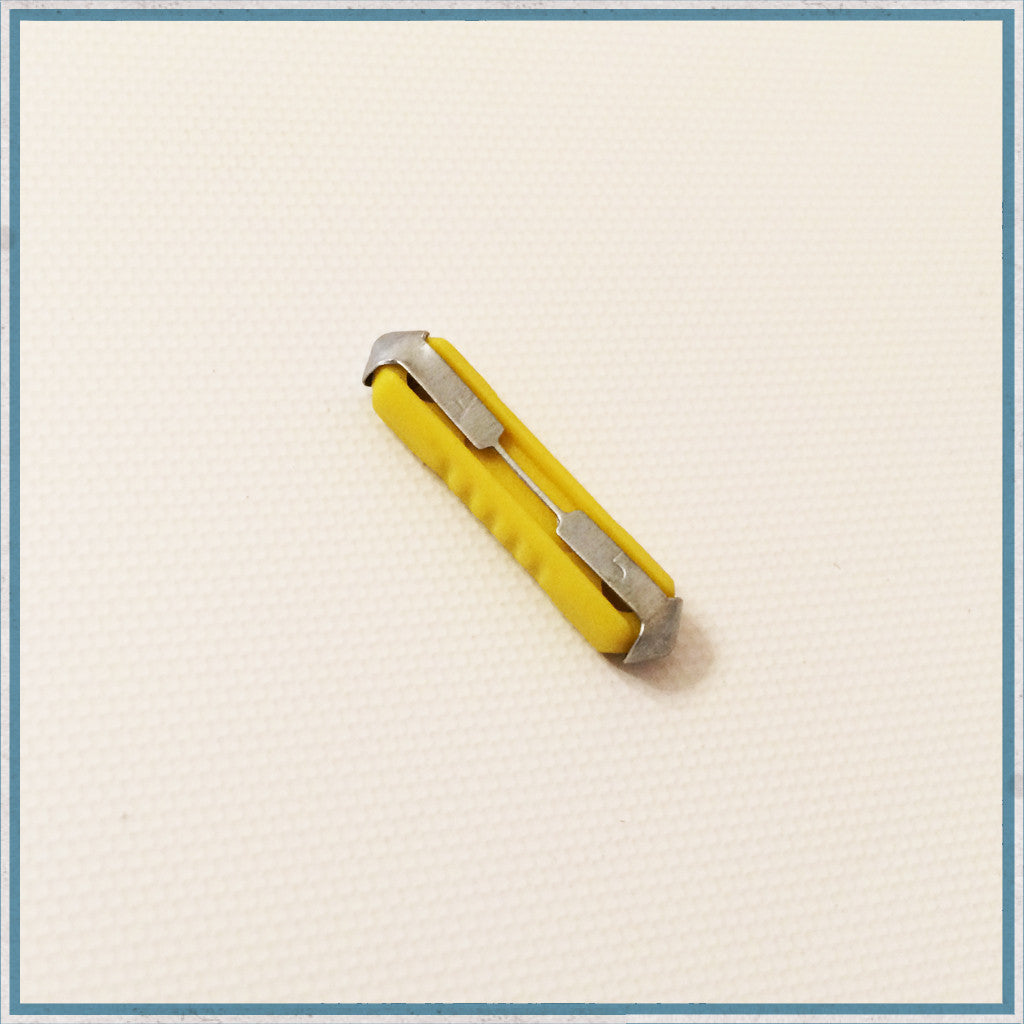 Ceramic fuse, 5 amp (yellow) (pack of 5)
