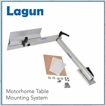 Lagun Swivelling Table Leg System - Carbon Black-Camper Interiors