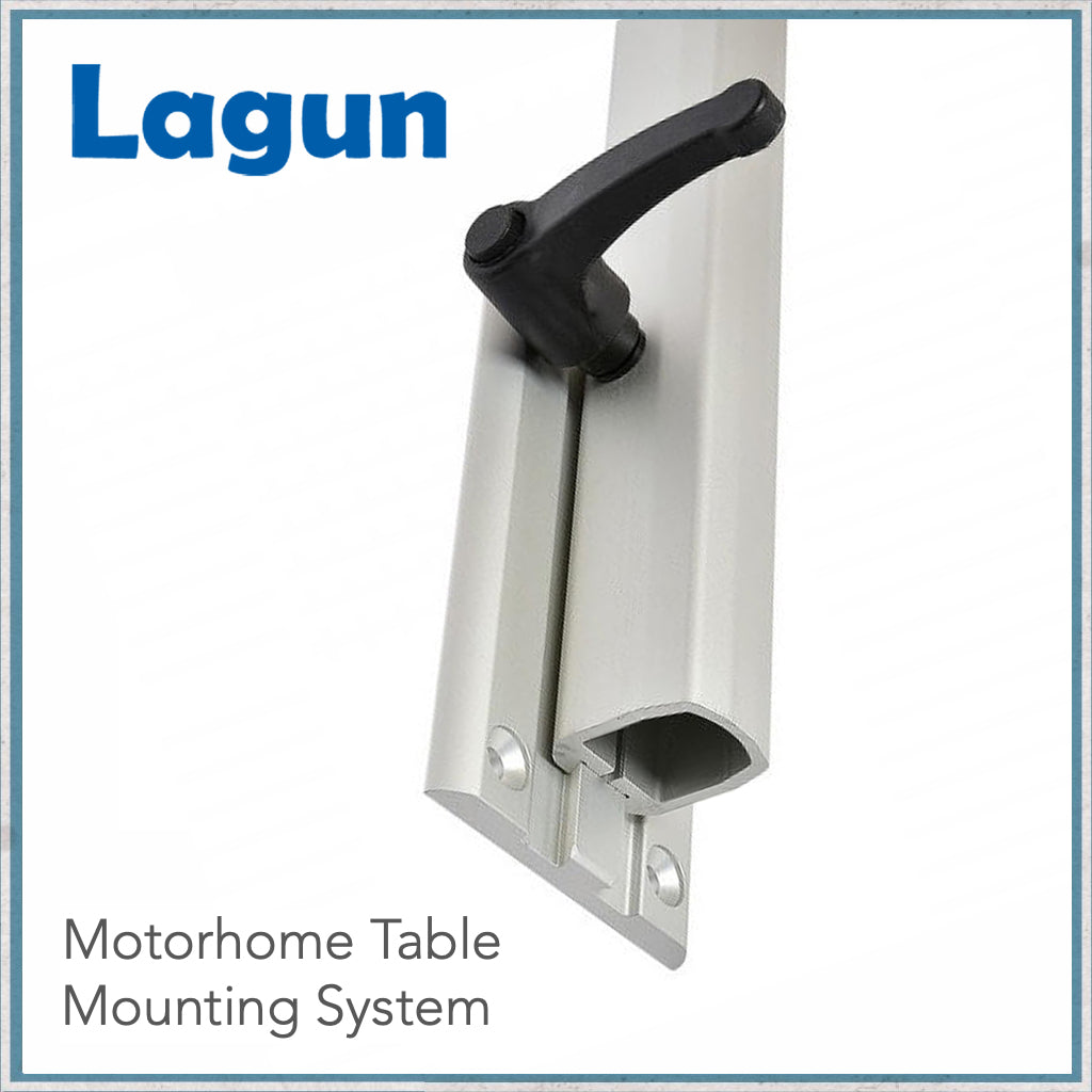 Lagun Swivelling Table Leg System - Carbon Black-Camper Interiors