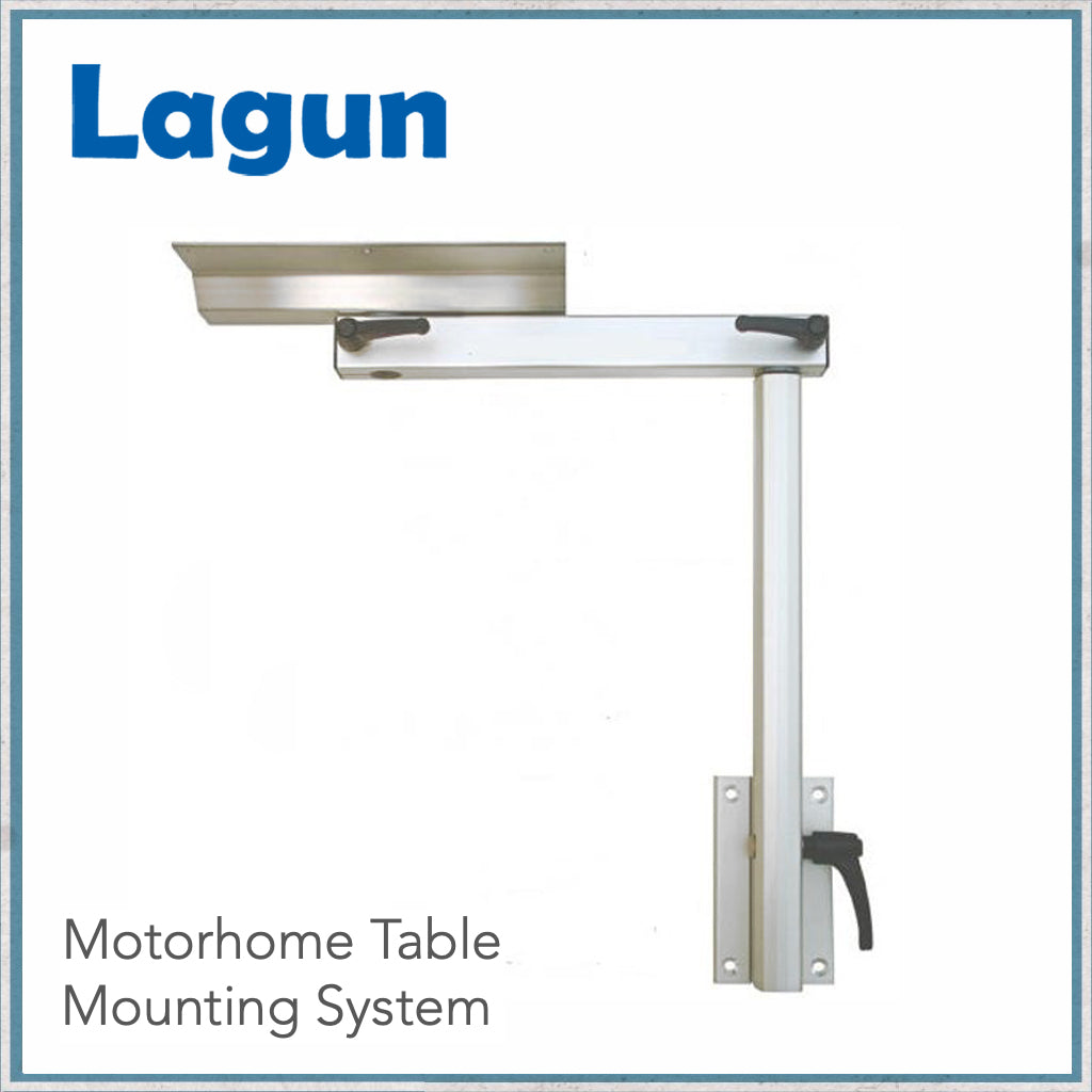 Lagun Swivelling Table Leg System - Carbon Black-Camper Interiors