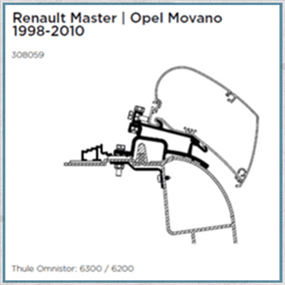 Thule Renault Master/Vauxhall Movano 1998-2010 Awning Bracket