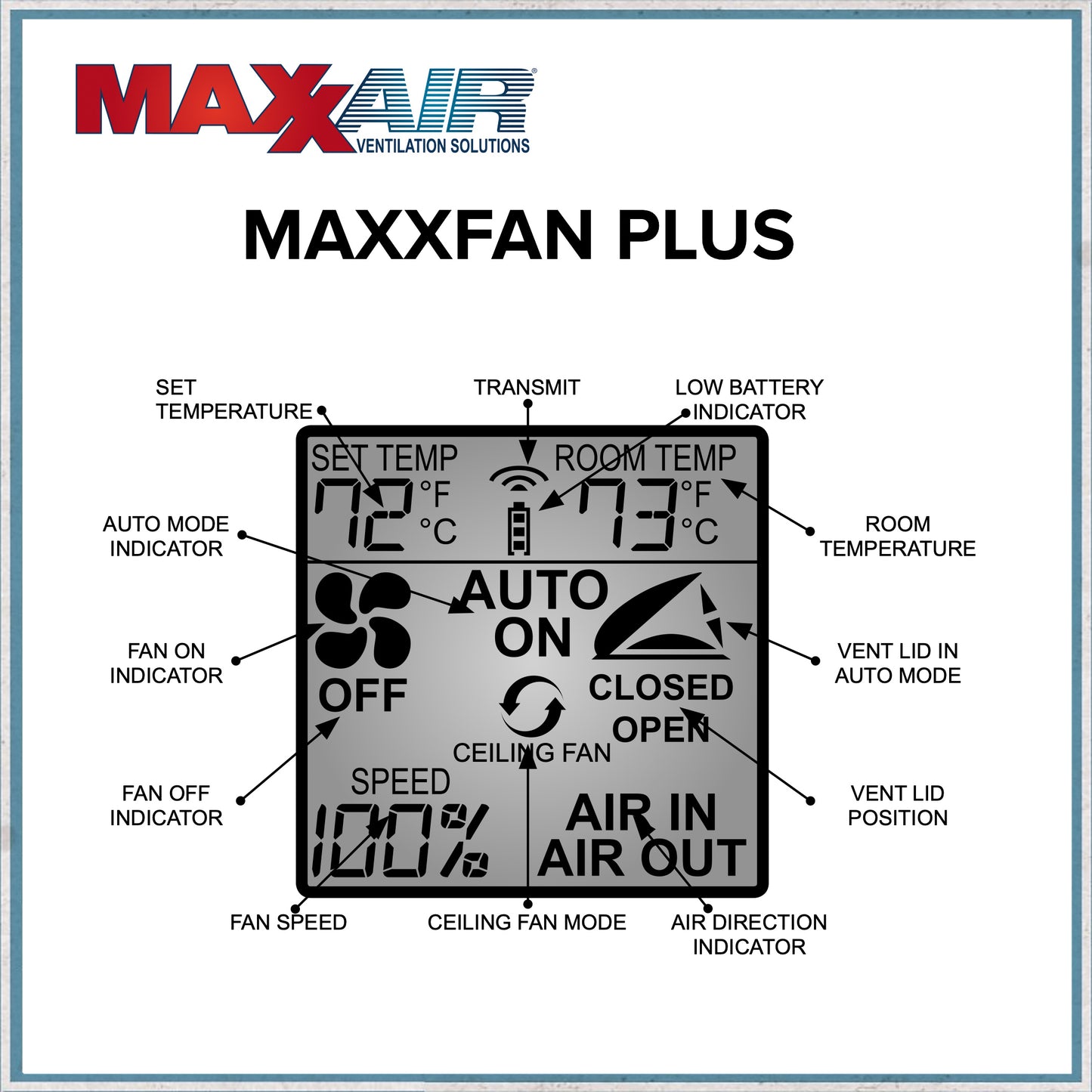 MaxxAir Maxxfan Plus Roof Vent-Camper Interiors