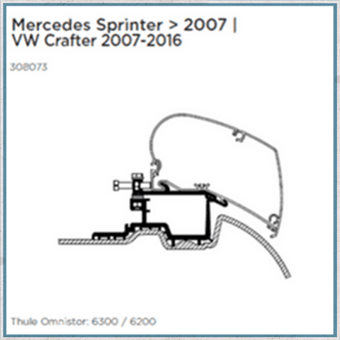 Thule Mercedes Sprinter/VW Crafter >2007 Awning Bracket