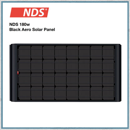 NDS 180W Black Aero Solar Panel-Camper Interiors