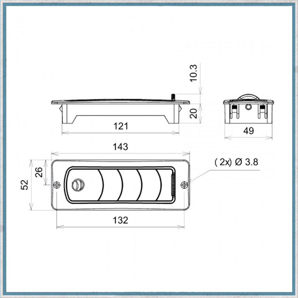 Eberspacher Rectangular Directional Air Vent-Camper Interiors